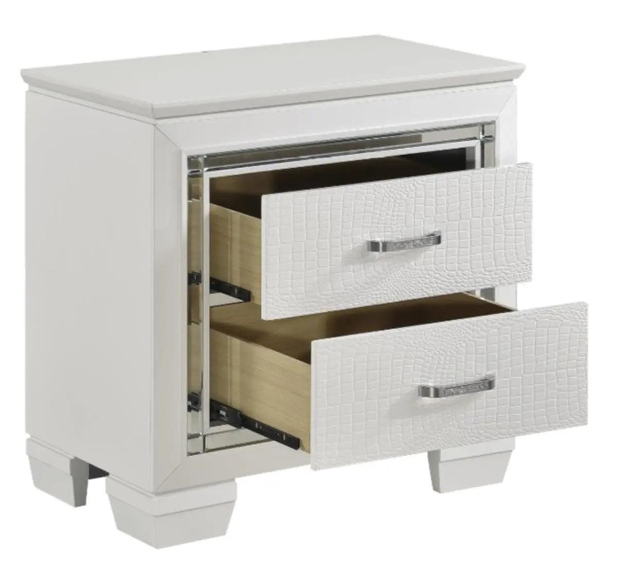 Allura Nightstand In White 1916W - 4 | Homelegance | Home Elegance USA