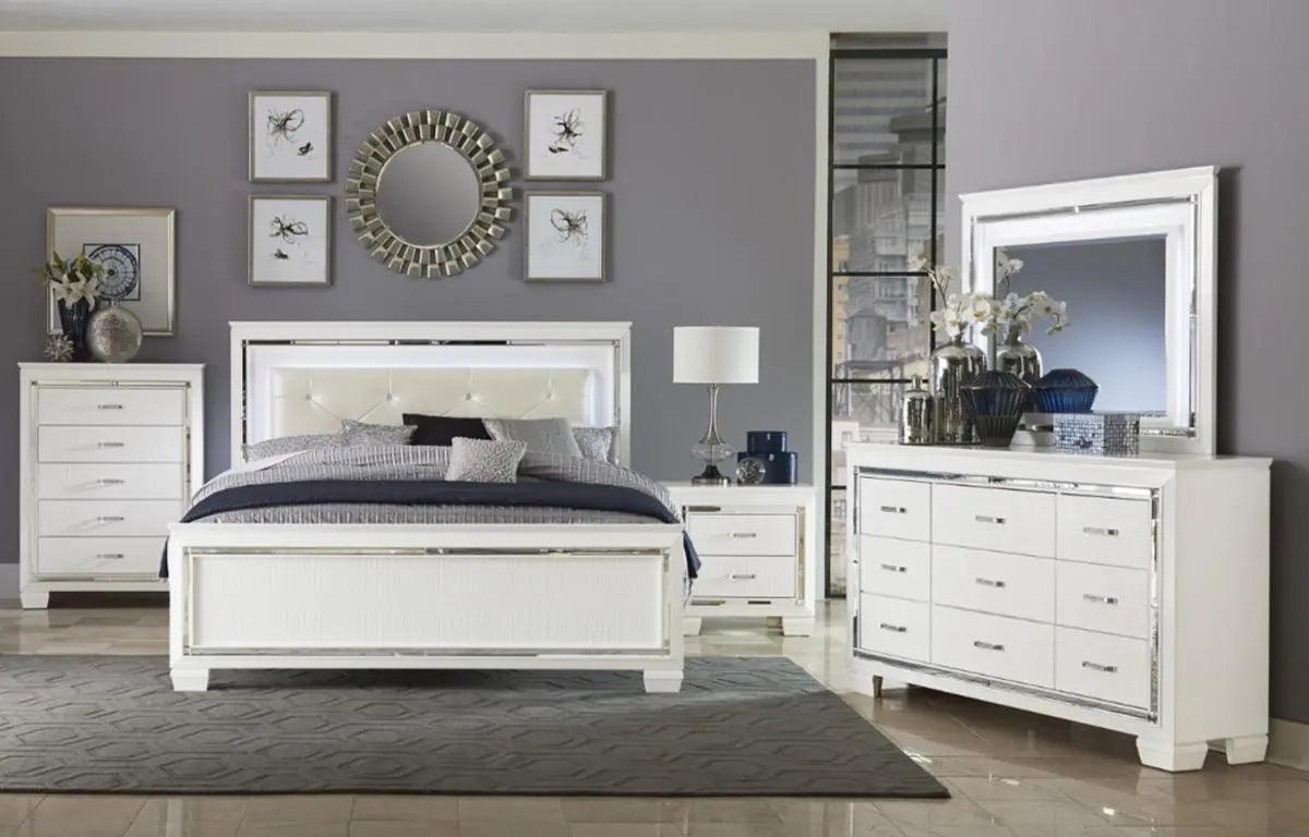 Allura Nightstand In White 1916W - 4 | Homelegance | Home Elegance USA