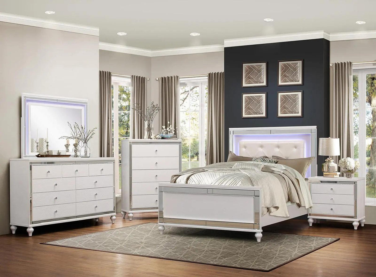 Alonza 5 Drawer Chest In White 1845 - 9 | Homelegance | Home Elegance USA