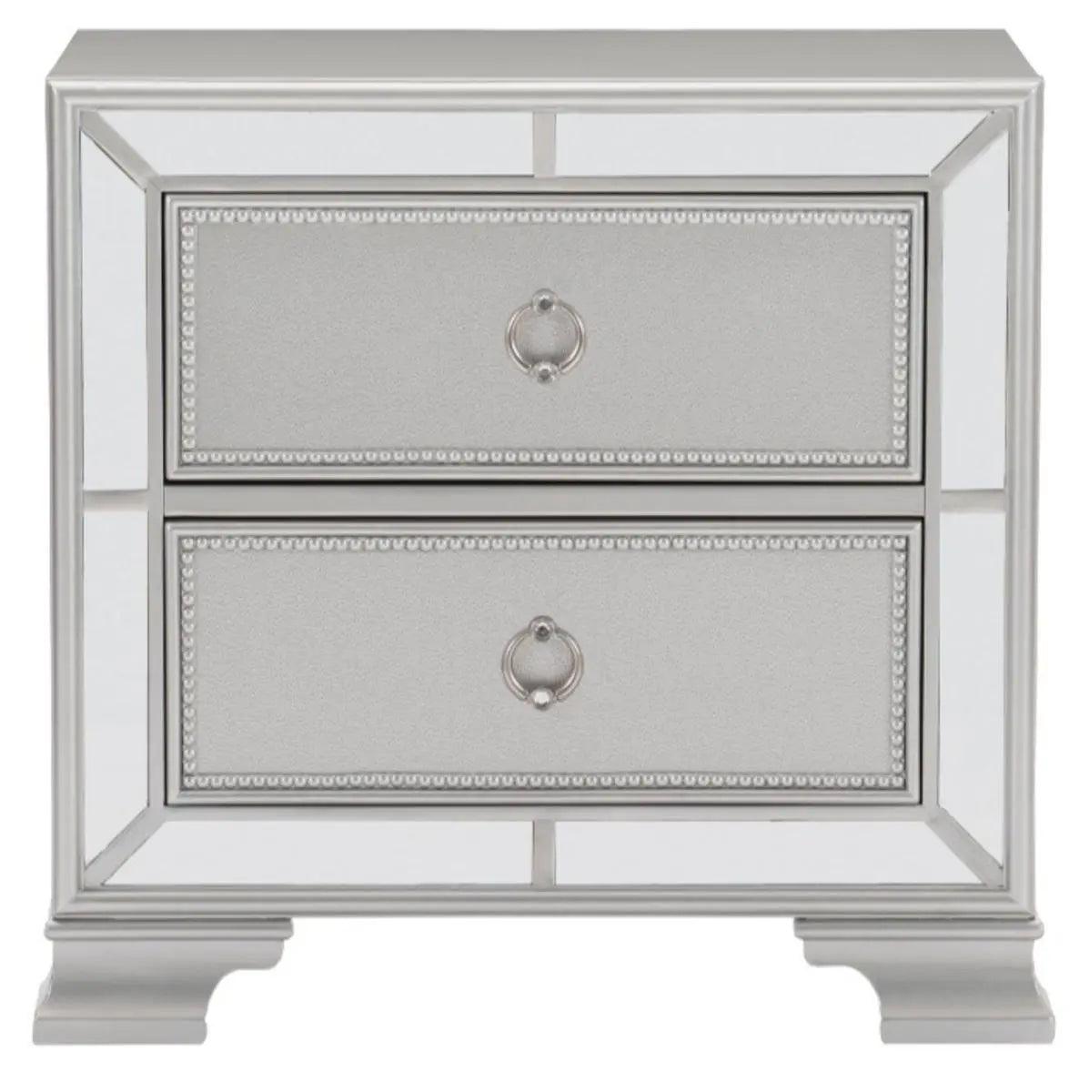 Avondale Nightstand In Silver 1646 - 4 | Homelegance | Home Elegance USA