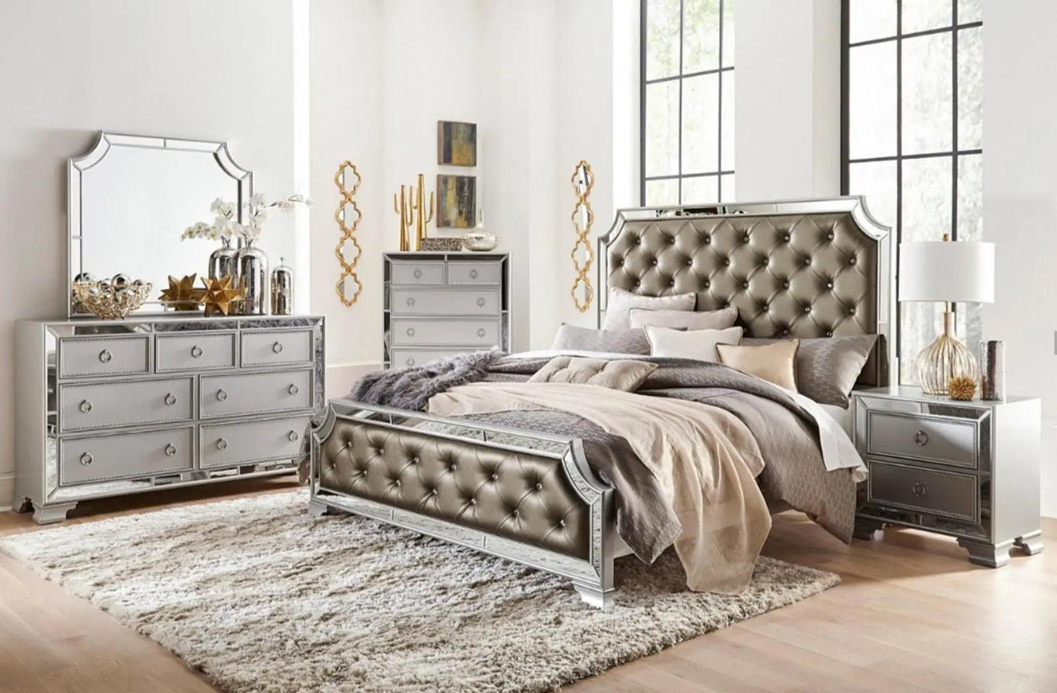 Avondale Nightstand In Silver 1646 - 4 | Homelegance | Home Elegance USA