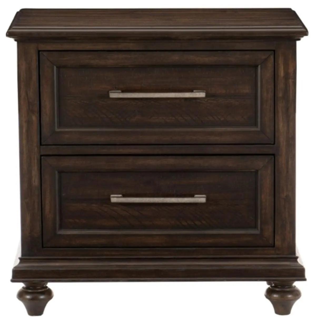 Cardona Nightstand In Driftwood Charcoal 1689 - 4 | Homelegance | Home Elegance USA