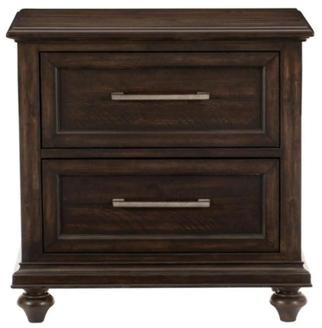 Cardona Nightstand In Driftwood Charcoal 1689 - 4 | Homelegance | Home Elegance USA