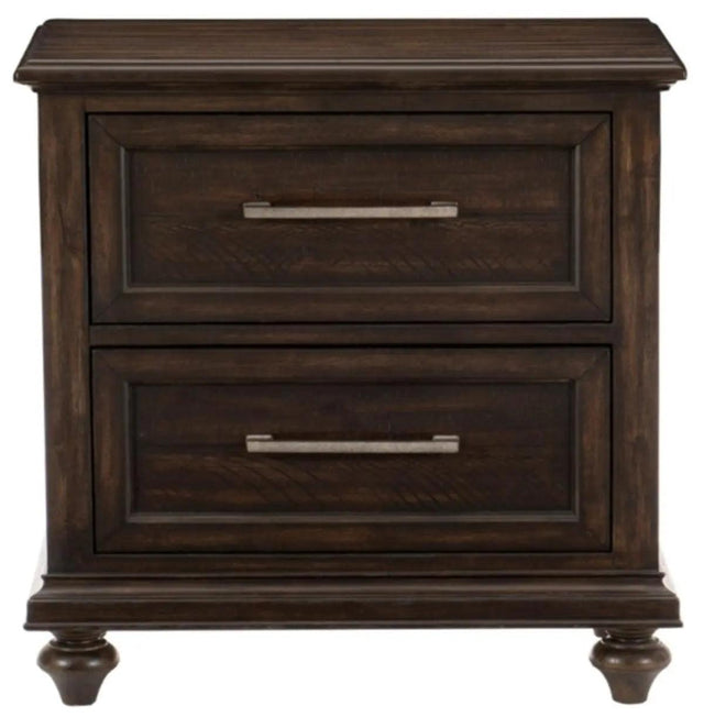 Cardona Nightstand In Driftwood Charcoal 1689 - 4 | Homelegance | Home Elegance USA