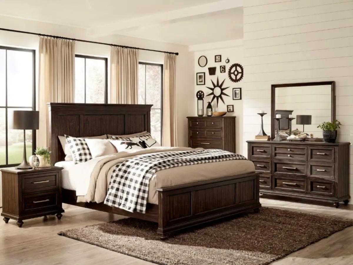 Cardona Nightstand In Driftwood Charcoal 1689 - 4 | Homelegance | Home Elegance USA