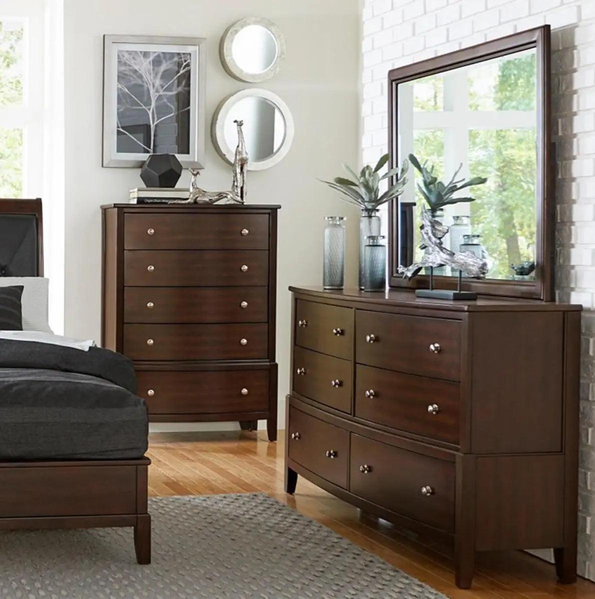 Cotterill 5 Drawer Chest In Cherry 1730 - 9 | Homelegance | Home Elegance USA