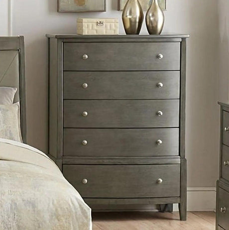 Cotterill 5 Drawer Chest In Gray 1730Gy - 9 | Homelegance | Home Elegance USA