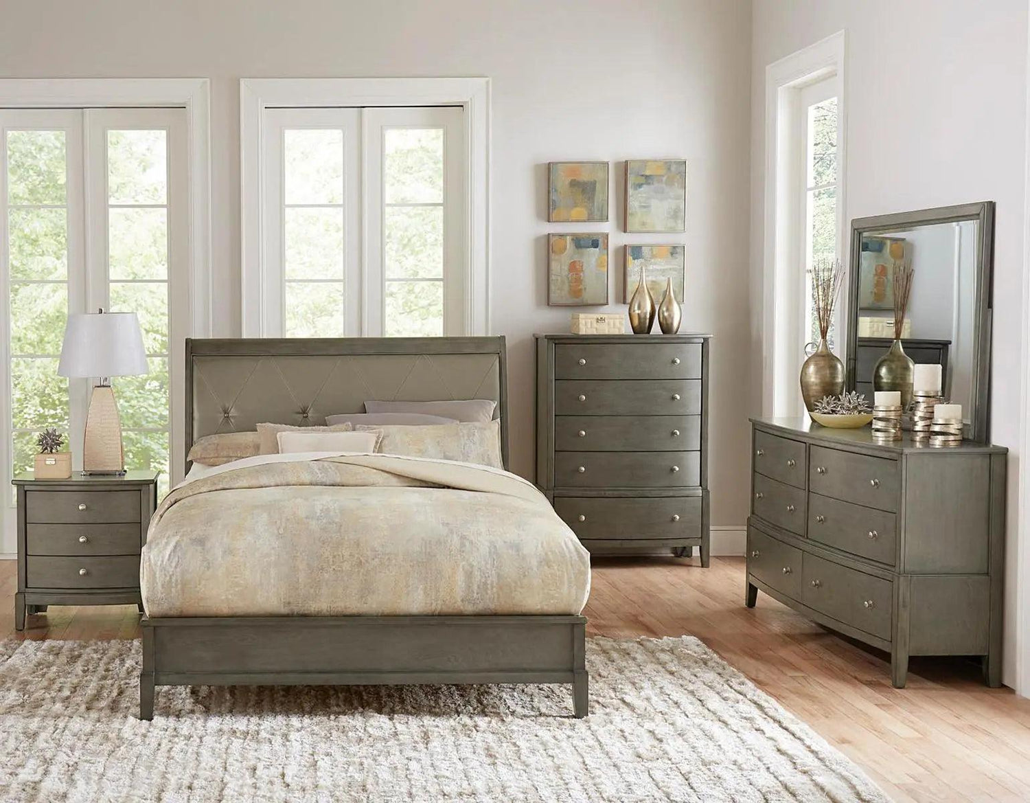 Cotterill 5 Drawer Chest In Gray 1730Gy - 9 | Homelegance | Home Elegance USA