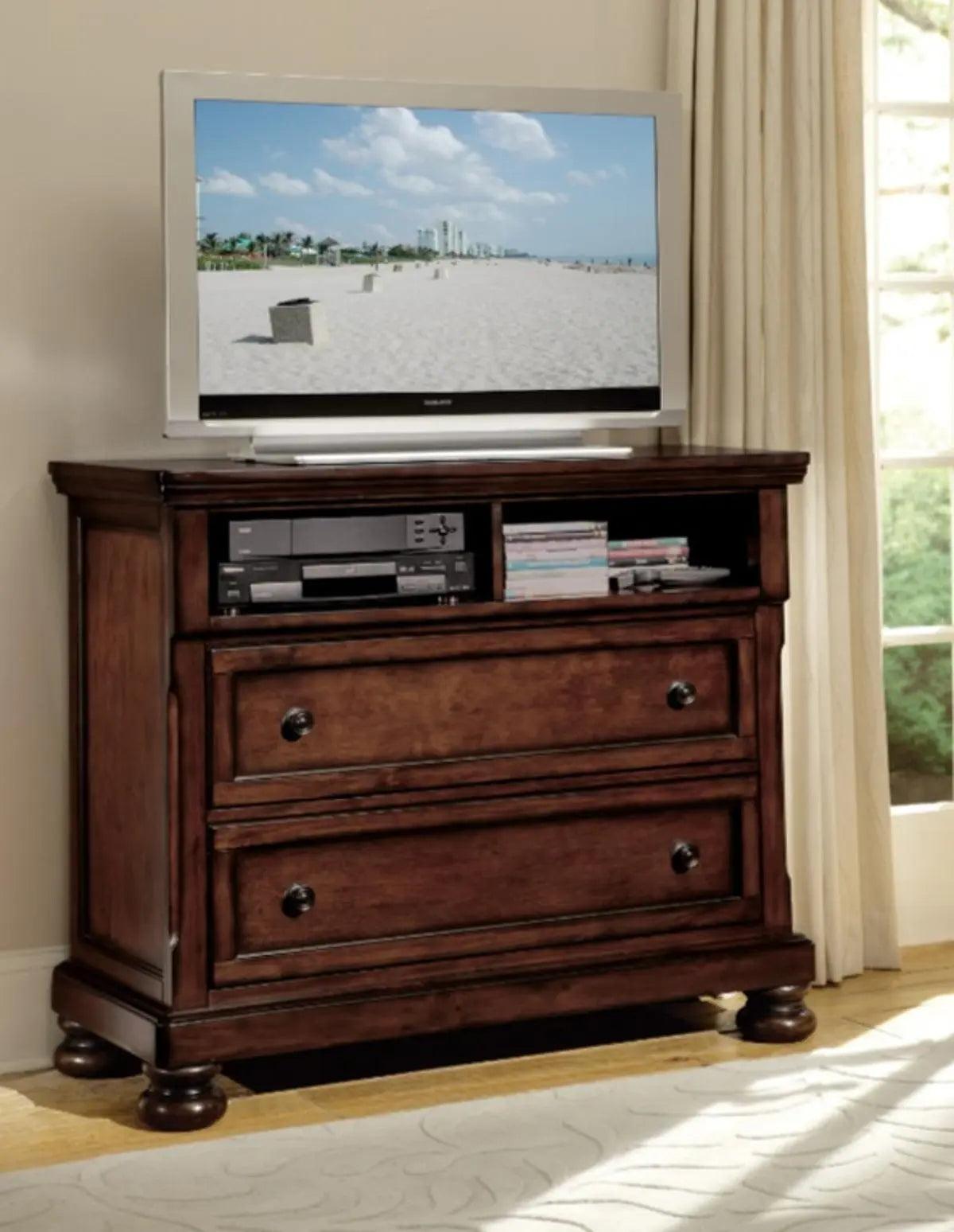 Cumberland Tv Chest In Brown Cherry 2159 - 11 | Homelegance | Home Elegance USA