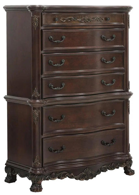 Deryn Park 6 Drawer Chest In Cherry 2243 - 9 | Homelegance | Home Elegance USA