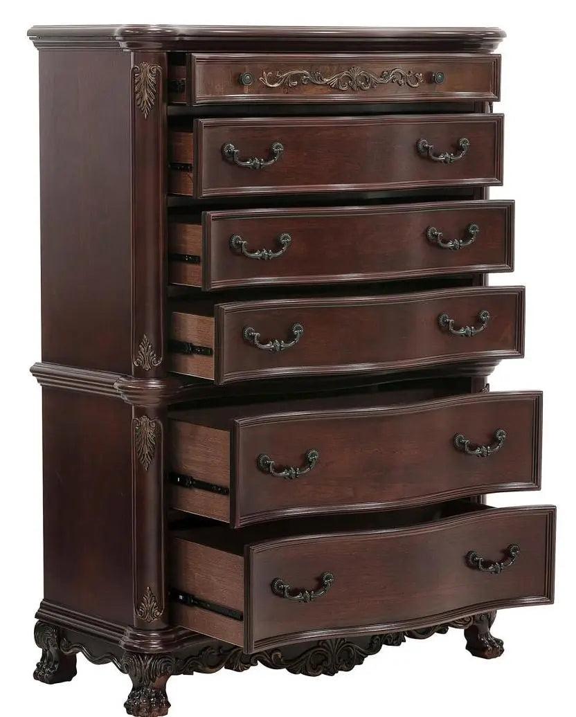 Deryn Park 6 Drawer Chest In Cherry 2243 - 9 | Homelegance | Home Elegance USA