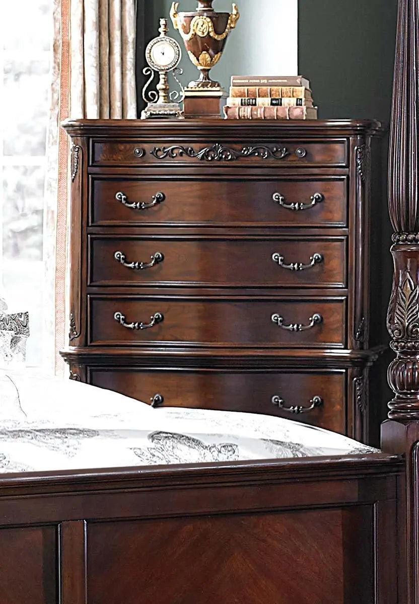 Deryn Park 6 Drawer Chest In Cherry 2243 - 9 | Homelegance | Home Elegance USA