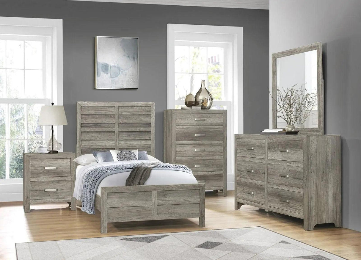 Homelegance Furniture Mandan 5 Drawer Chest In Weathered Gray 1910Gy-9