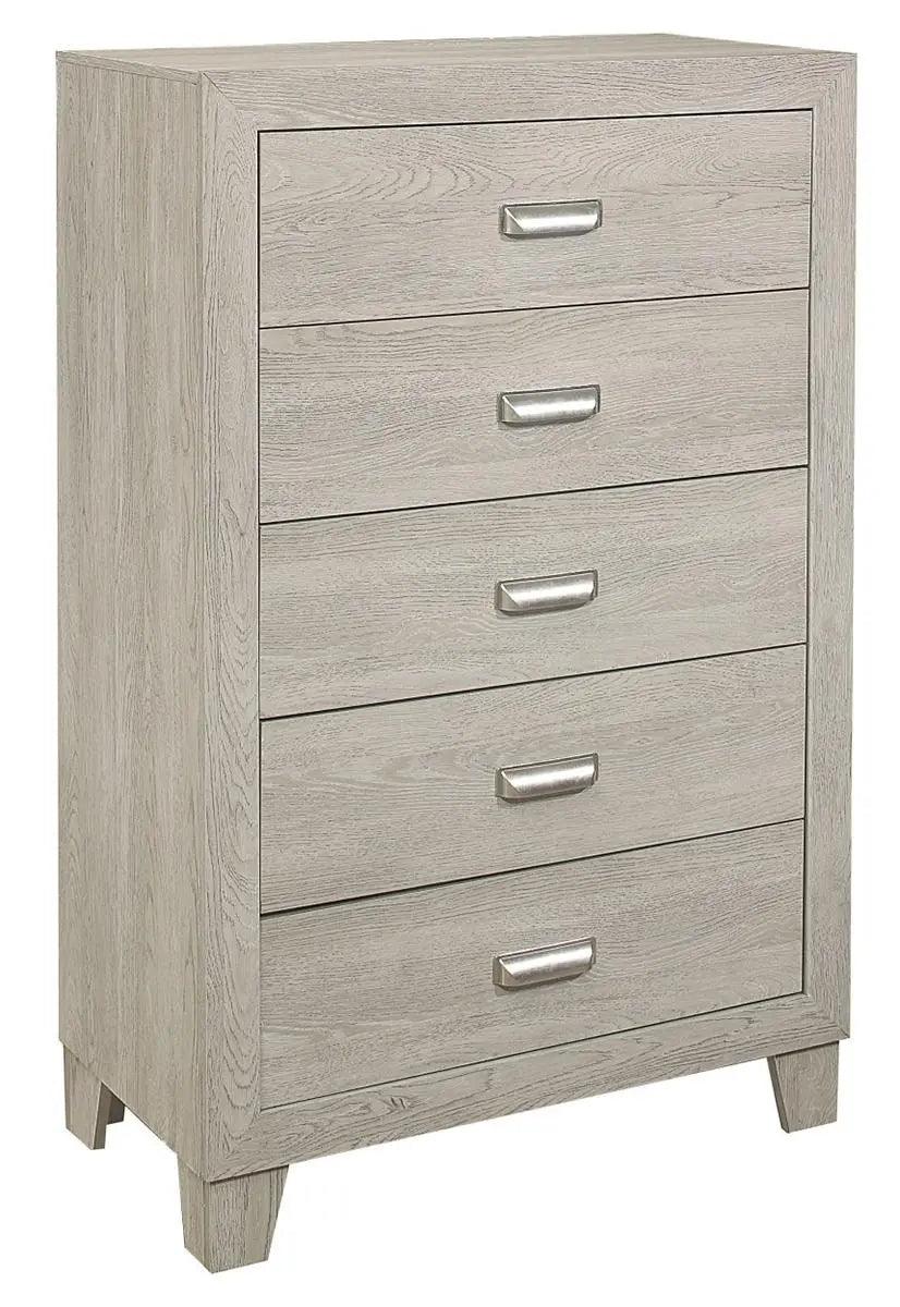 Homelegance Furniture Quinby 5 Drawer Chest In Light Brown 1525-9