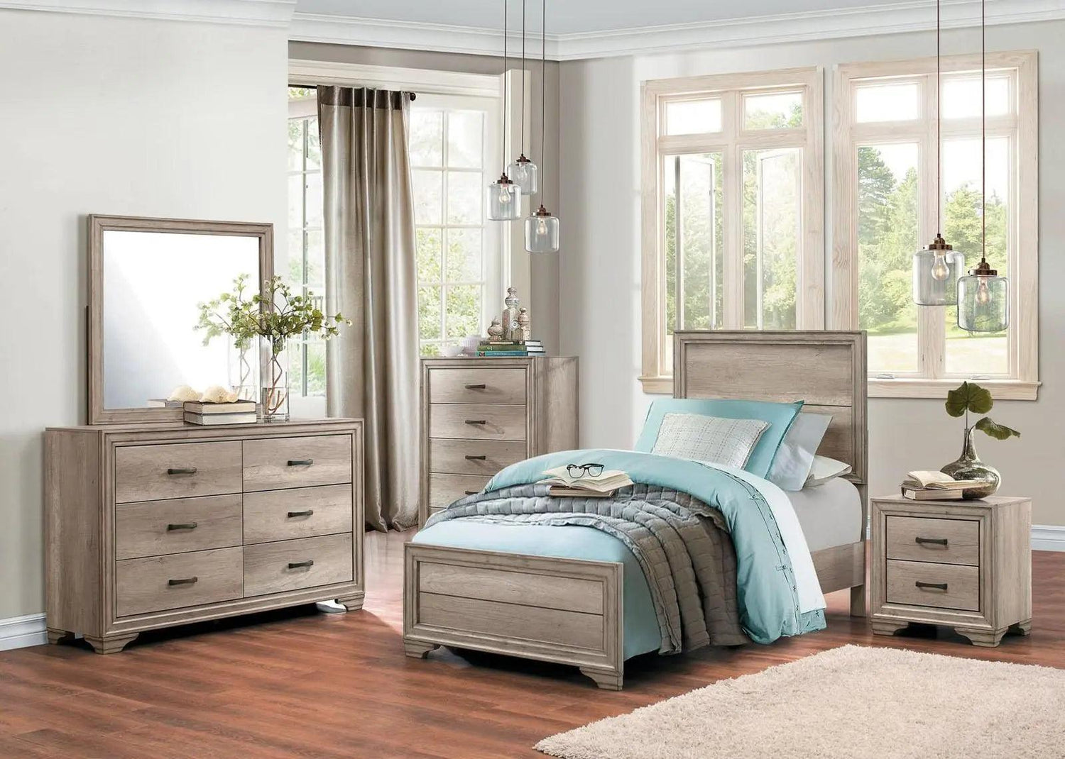 Homelegance Lonan 5 Drawer Chest In Natural 1955-9