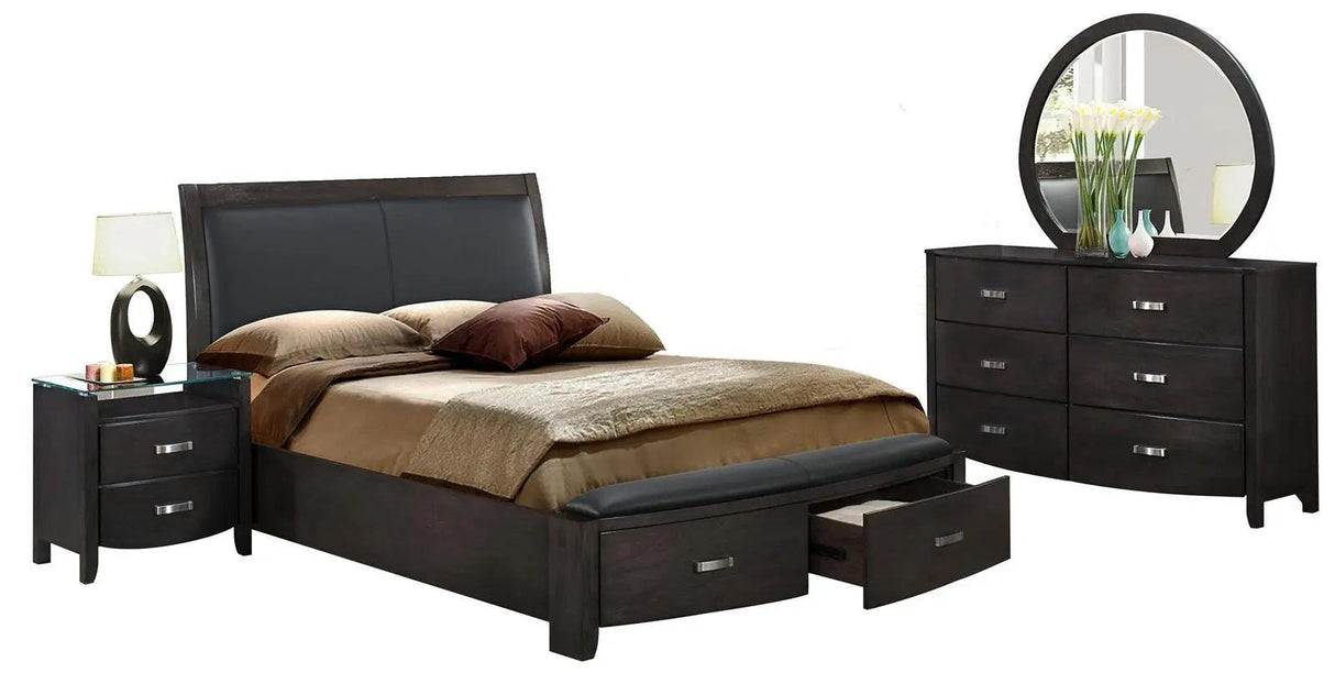 Homelegance Lyric 2 Drawer Nightstand In Brownish Gray 1737Ngy-4