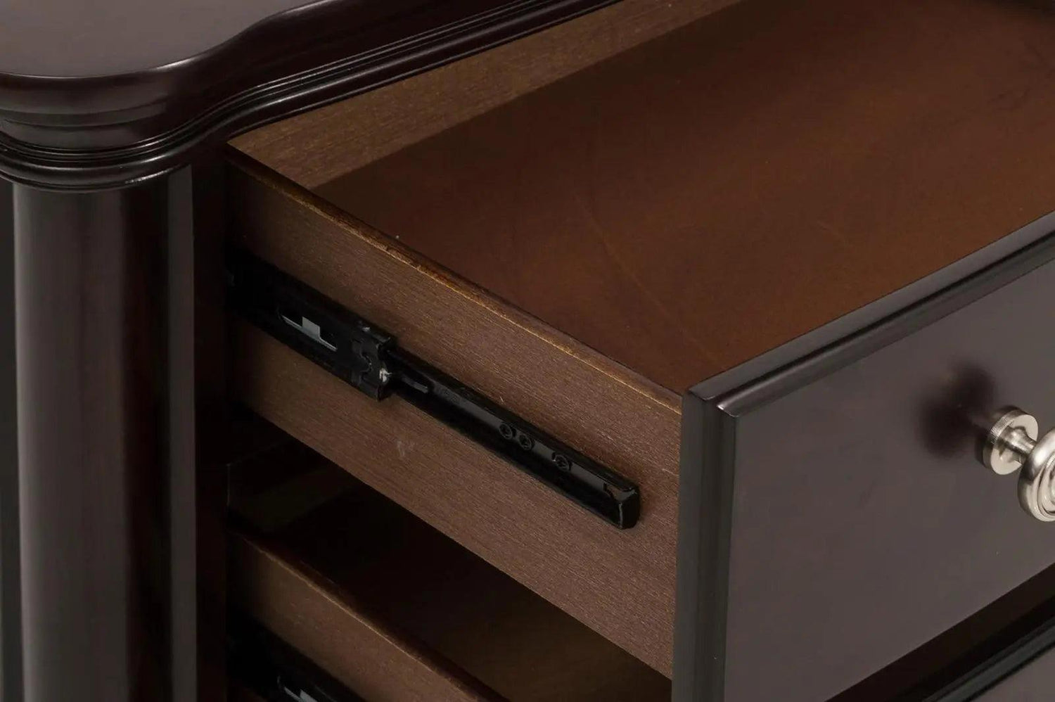 Homelegance Marston 3 Drawer Nightstand In Dark Cherry 2615Dc-4