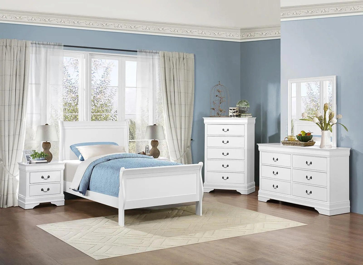 Homelegance Mayville 5 Drawer Chest In White 2147W-9