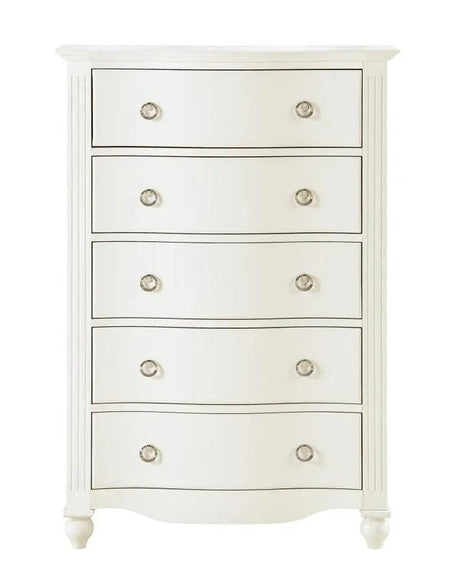 Homelegance Meghan 5 Drawer Chest In White 2058Wh-9