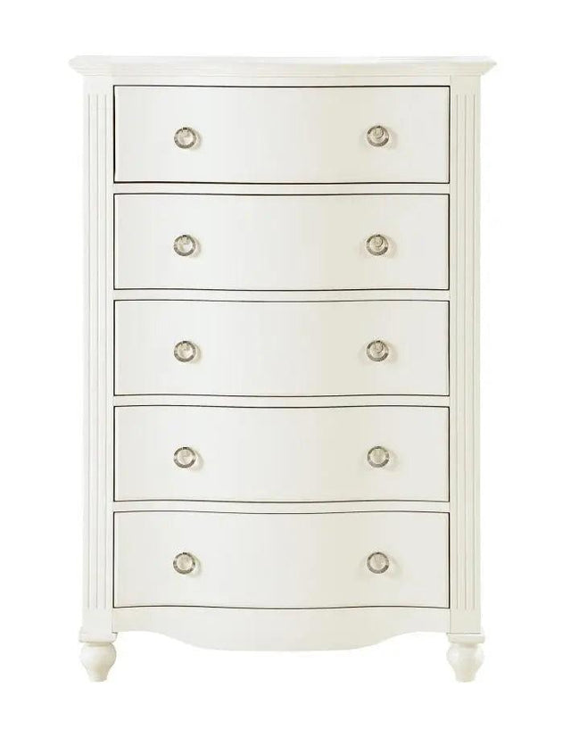 Homelegance Meghan 5 Drawer Chest In White 2058Wh-9