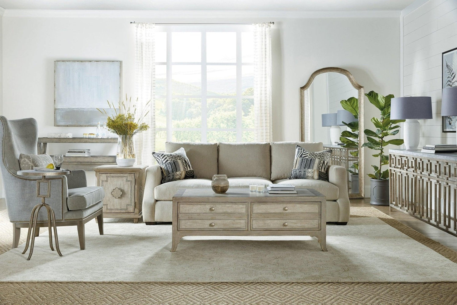Alfresco Lapilli Console Table | Hooker | Home Elegance USA