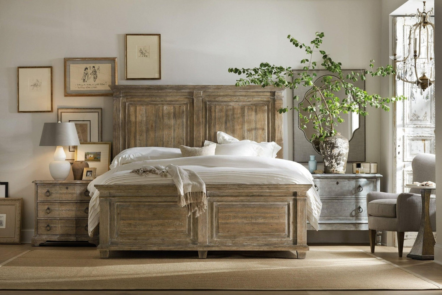 Boheme Bastogne Three - Drawer Nightstand | Hooker | Home Elegance USA