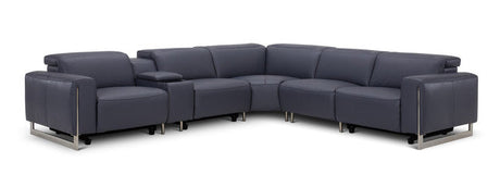 Hudson 6-Piece Sectional Leather w/3 Power Recliners | BH Design - Home Elegance USA