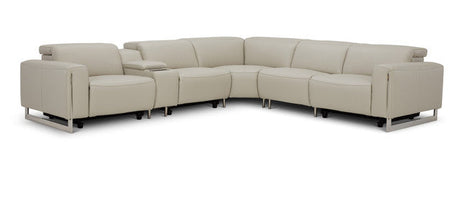 Hudson 6-Piece Sectional Leather w/3 Power Recliners | BH Design - Home Elegance USA