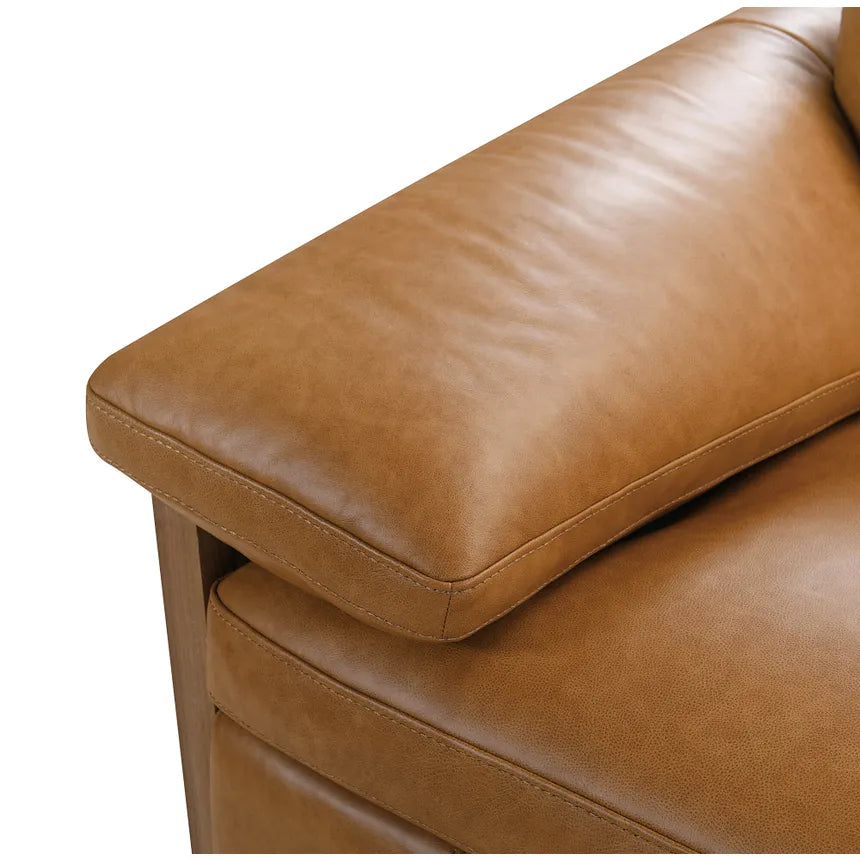 Jericho Five-Piece Sectional - Dallas Toffee Leather | Hooker Furniture - sold by Home Elegance USA