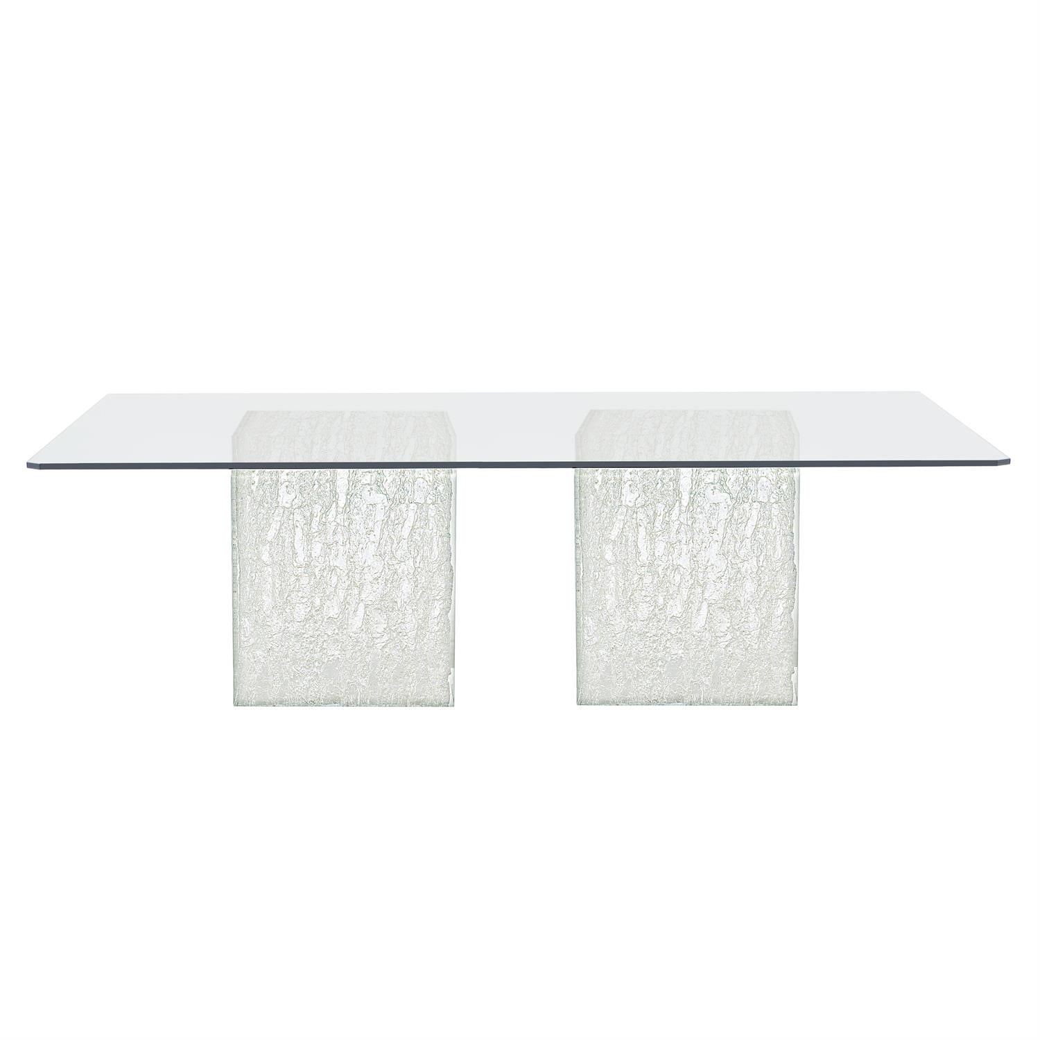 Interiors Arctic Glass Top Dining Table - Bernhardt
