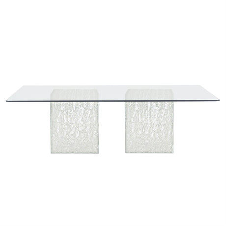 Interiors Arctic Glass Top Dining Table - Bernhardt
