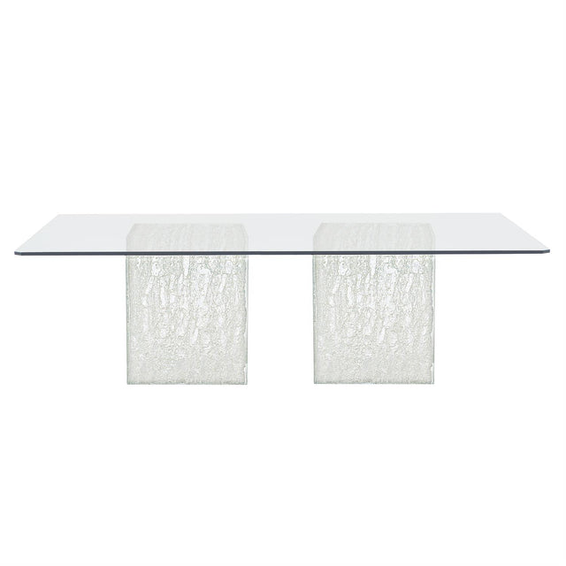 Interiors Arctic Glass Top Dining Table - Bernhardt