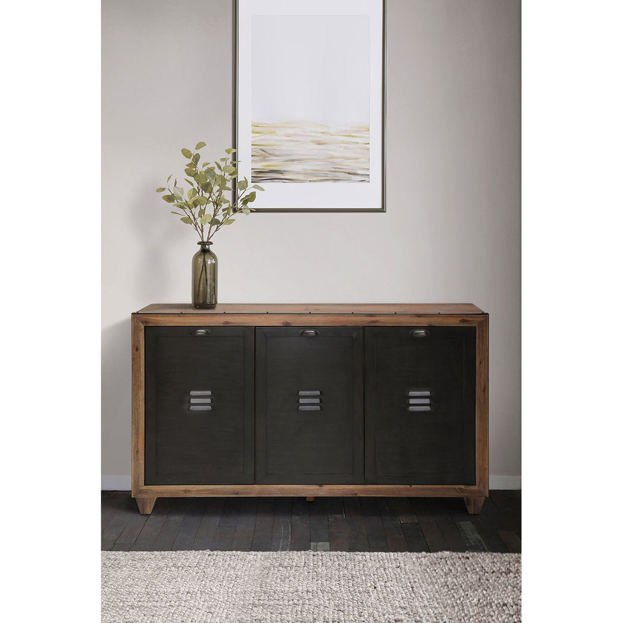 Brooklyn Walk Sideboard With Mirror In Burnt Umber - Ki - Brkw007 - 067 - 408 | Aico | Home Elegance USA