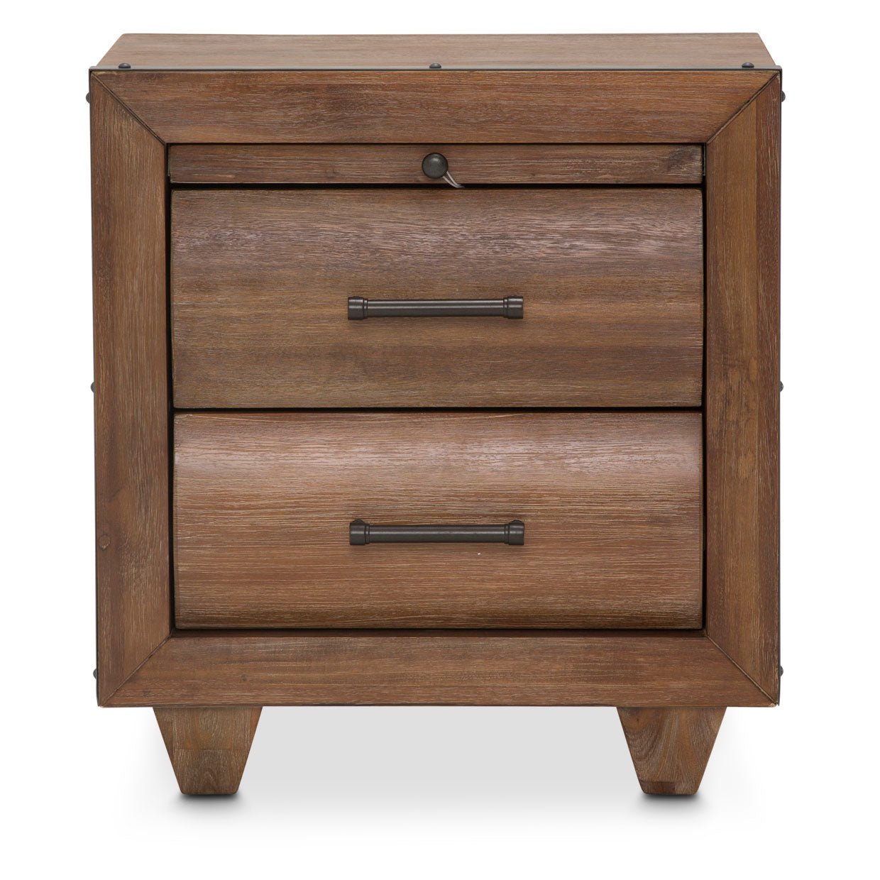 Brooklyn Walk 6 Piece Eastern King Tufted Panel Bedroom Setin Burnt Umber - Ki - 408 - 6Set | Aico | Home Elegance USA