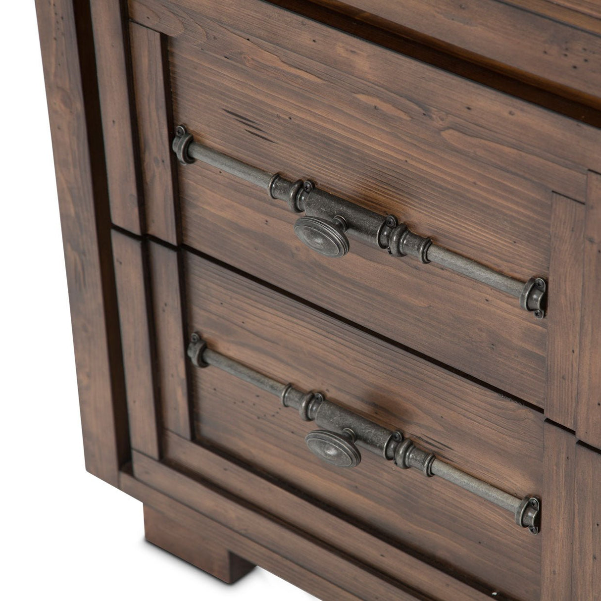Carrollton Nightstand, 2 Drawers In Rustic Ranch - Ki - Crln042 - 407N | Aico | Home Elegance USA
