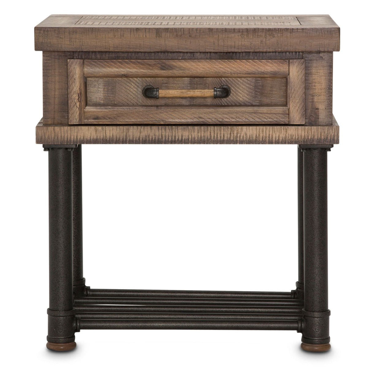 Crossings Side Table W - Drawer In Reclaimed Barn - Ki - Crsg040 - 217 | Aico | Home Elegance USA