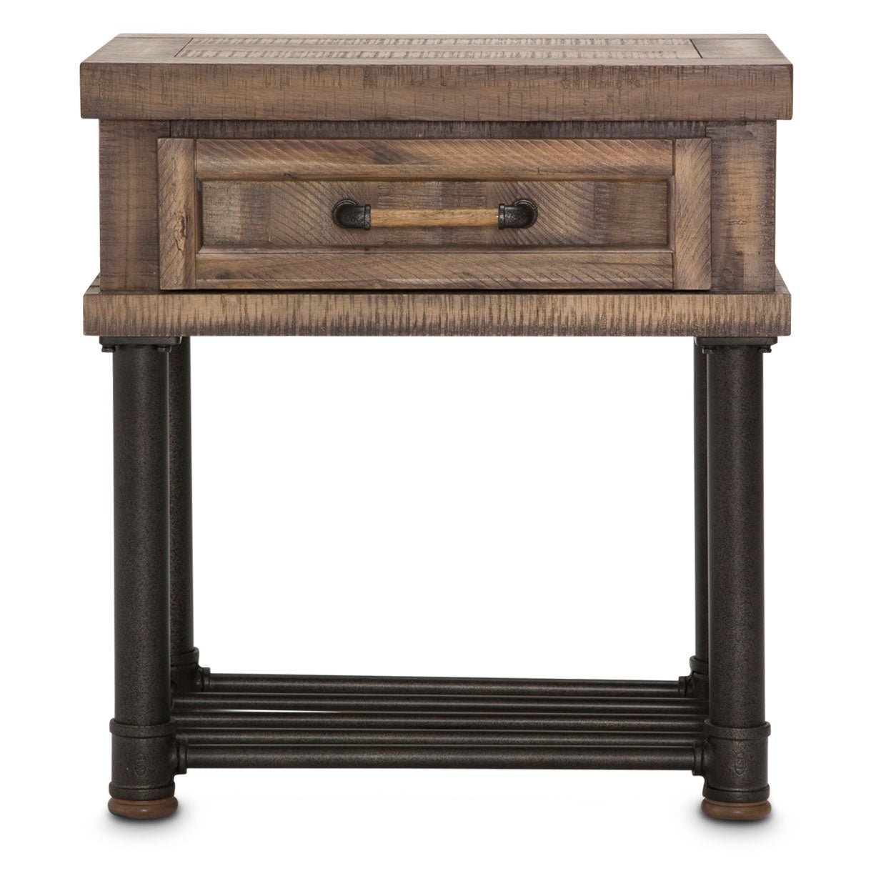 Crossings Side Table W - Drawer In Reclaimed Barn - Ki - Crsg040 - 217 | Aico | Home Elegance USA