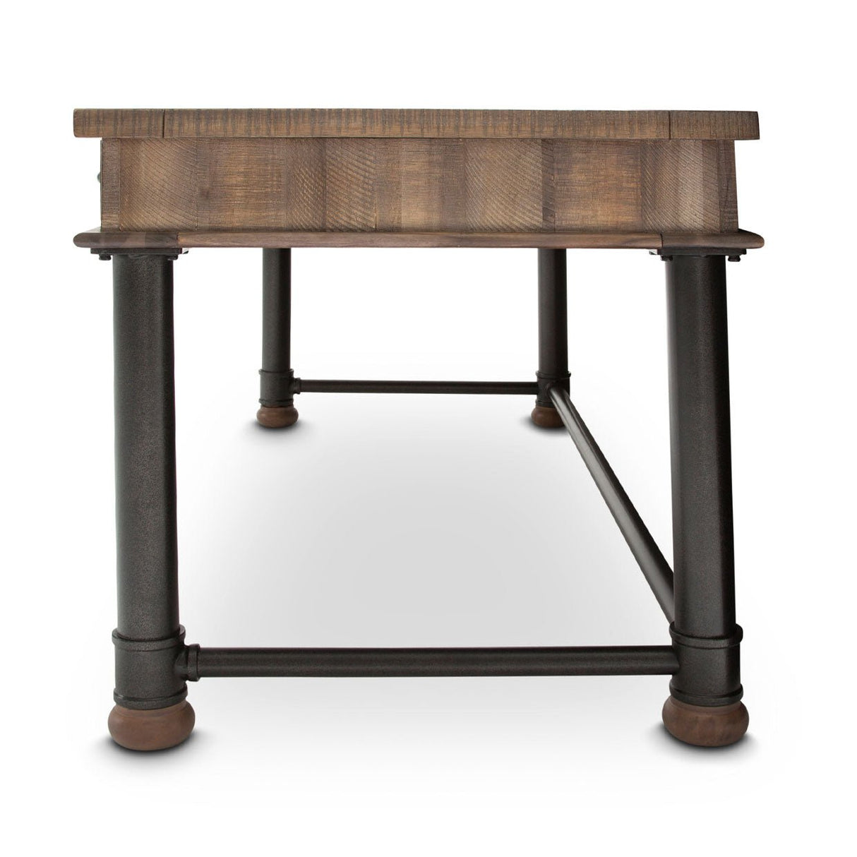 Crossings Writing Desk With File Cabinet In Reclaimed Barn - Ki - Crsg277 - Crsg250 - 217 | Aico | Home Elegance USA