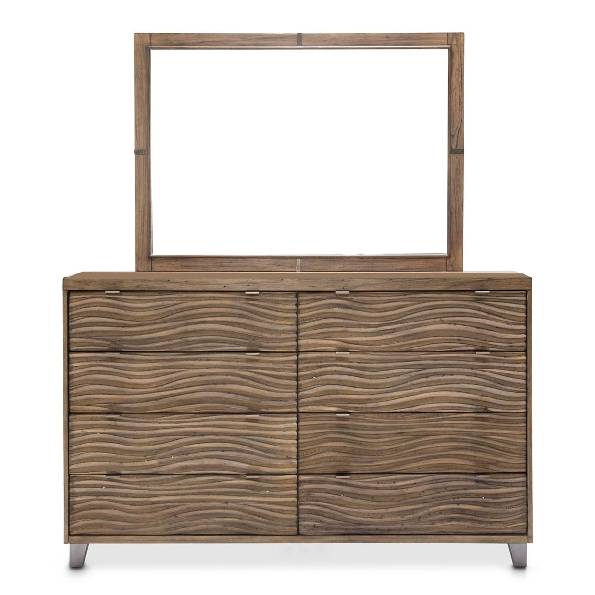 Del Mar Sound Dresser With Wall Mirror In Boardwalk - Ki - Delm050 - 260 - 215 | Aico | Home Elegance USA