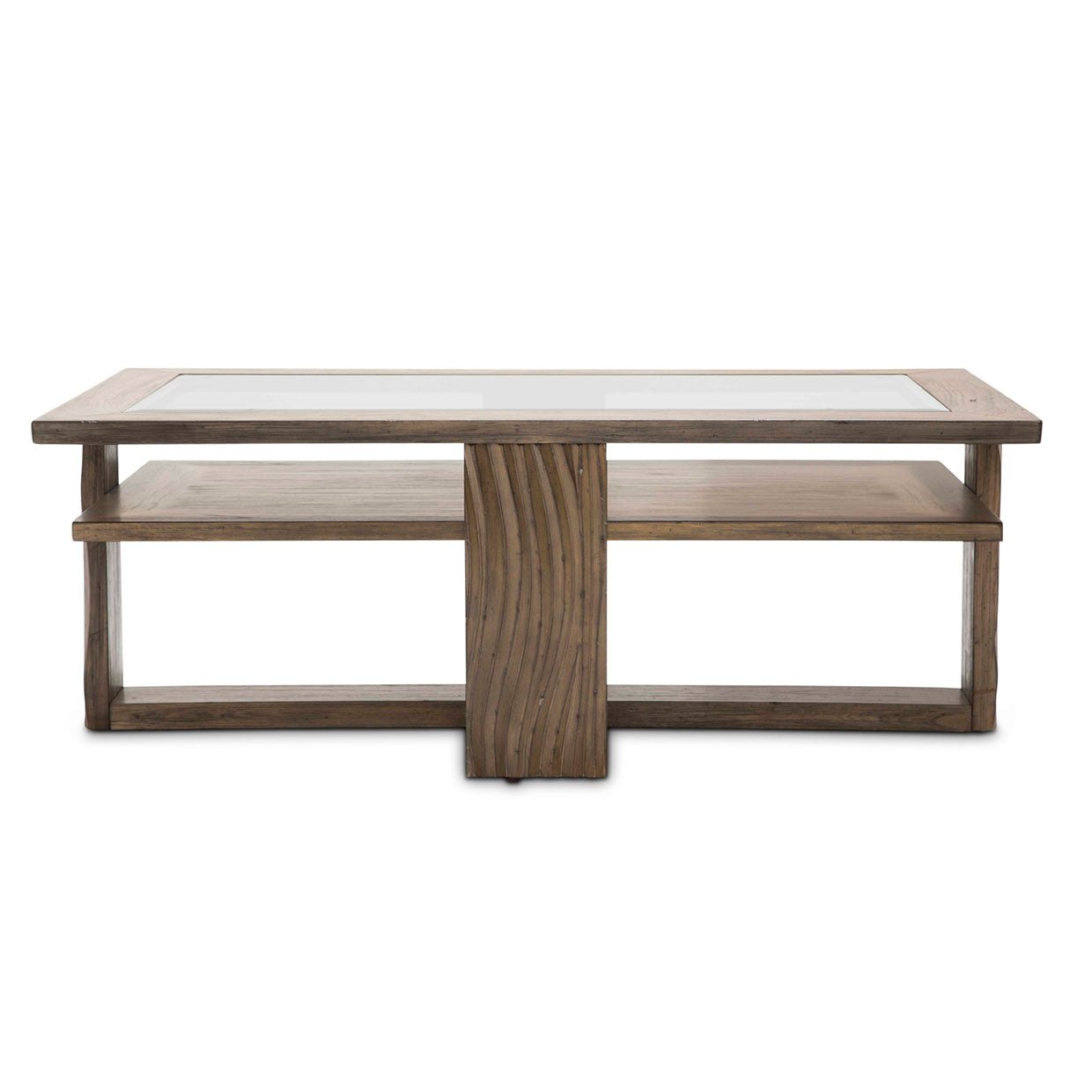 Del Mar Sound Rectangular Cocktail Table In Boardwalk - Ki - Delm201 - 215 | Aico | Home Elegance USA