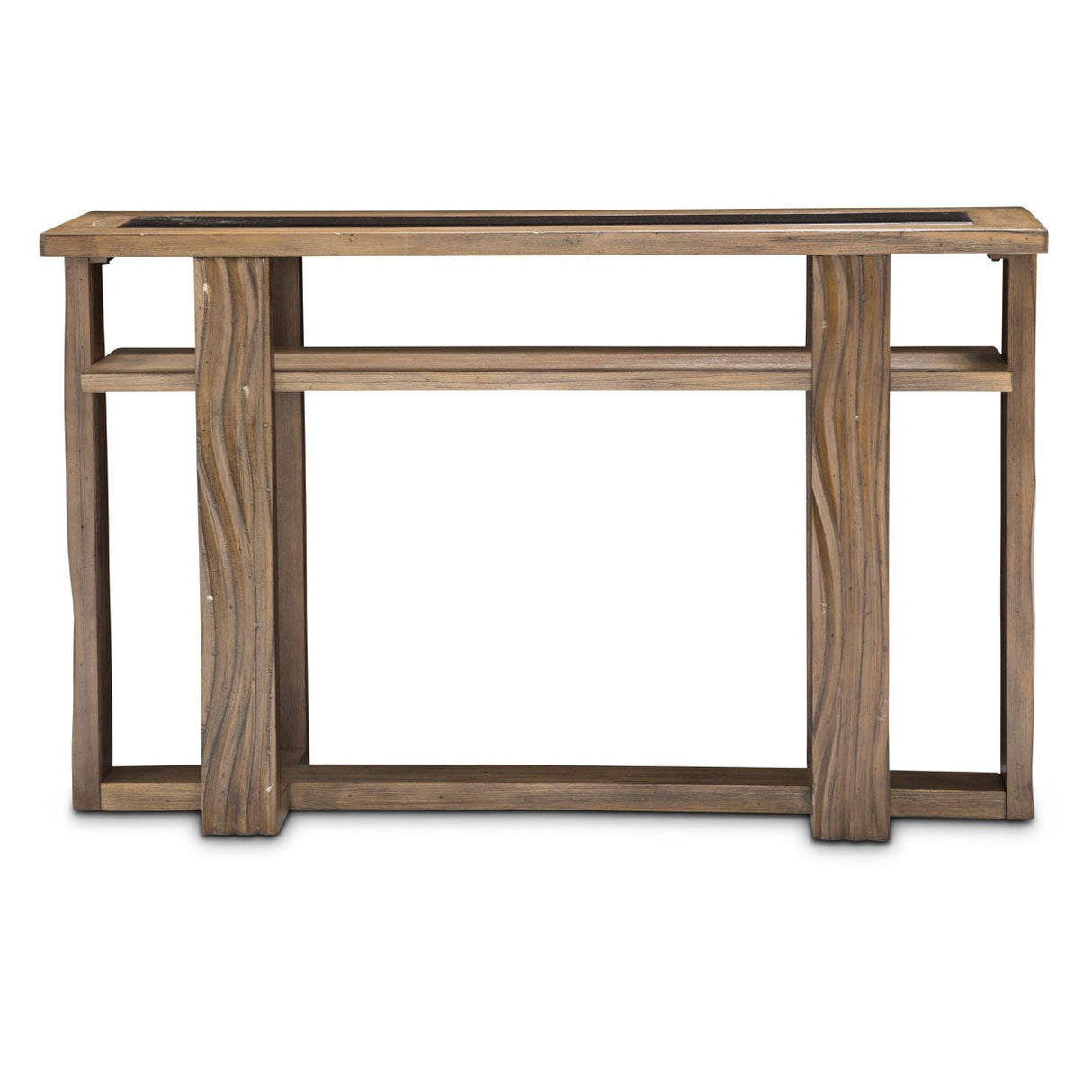 Del Mar Square Console Table In Boardwalk - Ki - Delm223 - 215 | Aico | Home Elegance USA