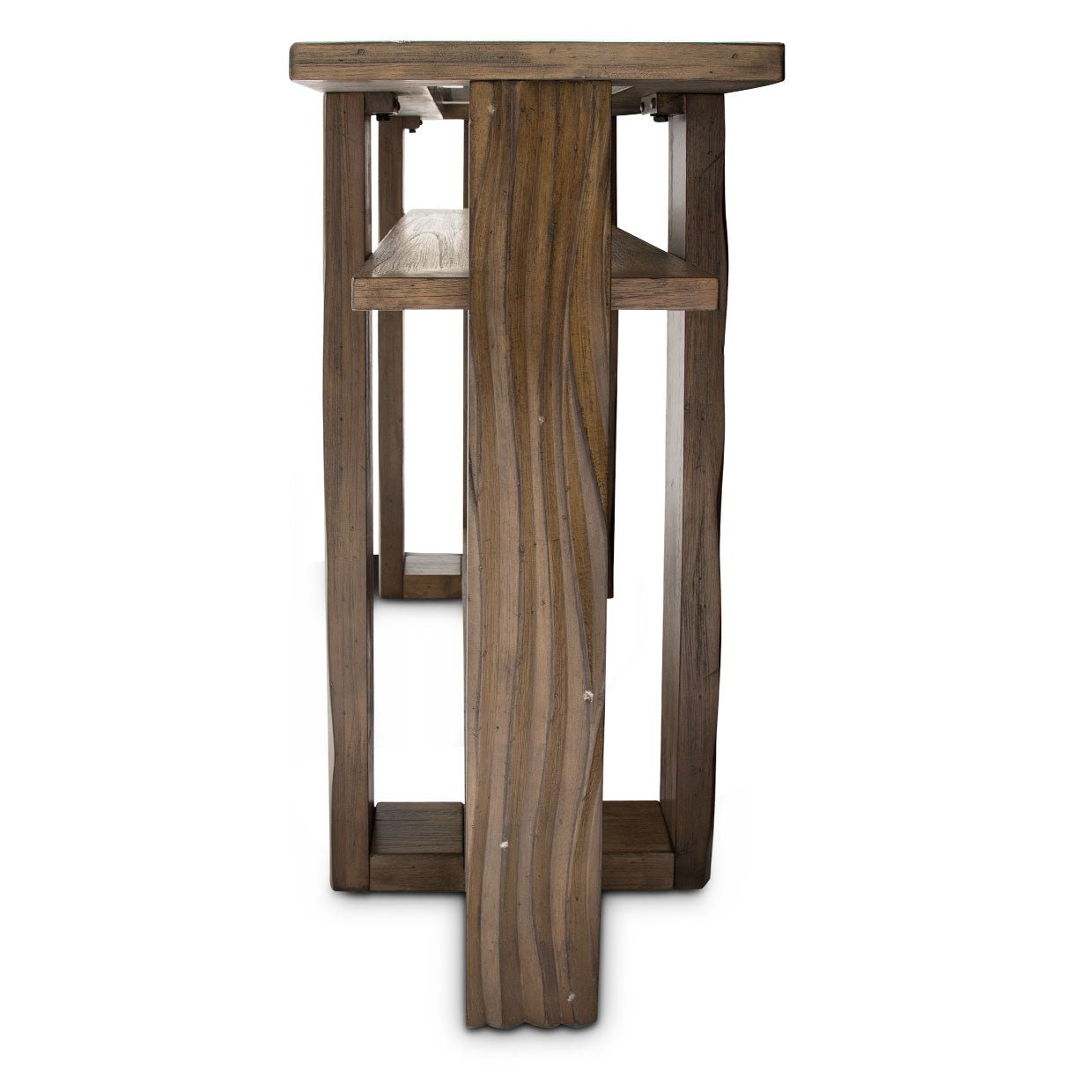 Del Mar Square Console Table In Boardwalk - Ki - Delm223 - 215 | Aico | Home Elegance USA