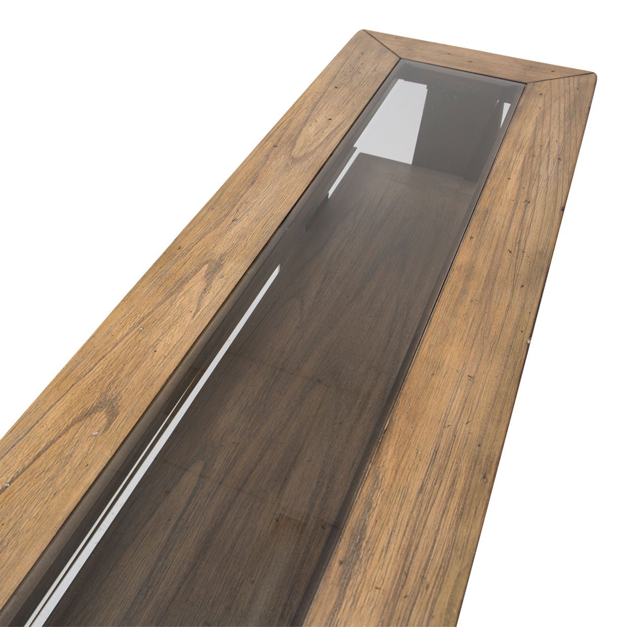 Del Mar Square Console Table In Boardwalk - Ki - Delm223 - 215 | Aico | Home Elegance USA