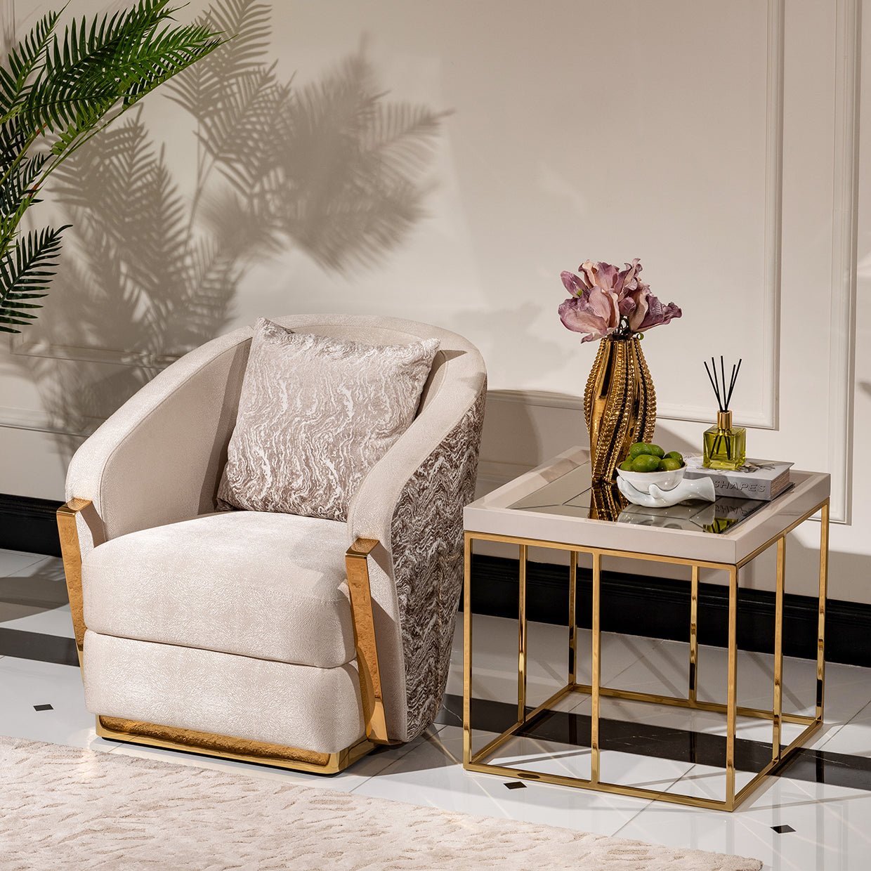 Carmela Side Table | Aico | Home Elegance USA