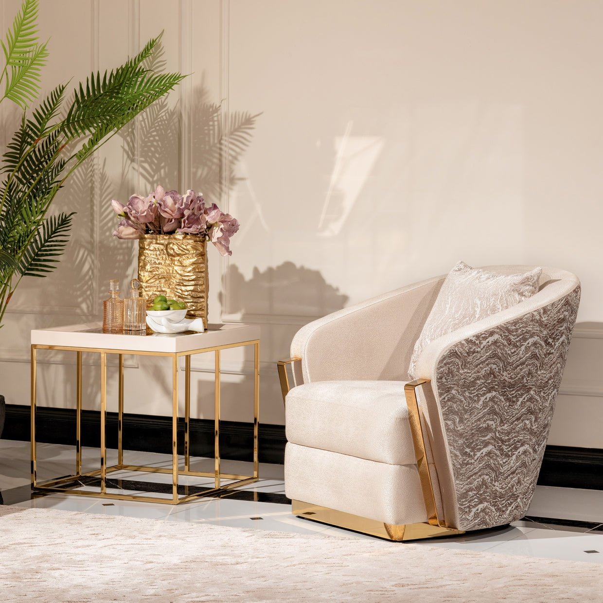 Carmela Side Table | Aico | Home Elegance USA
