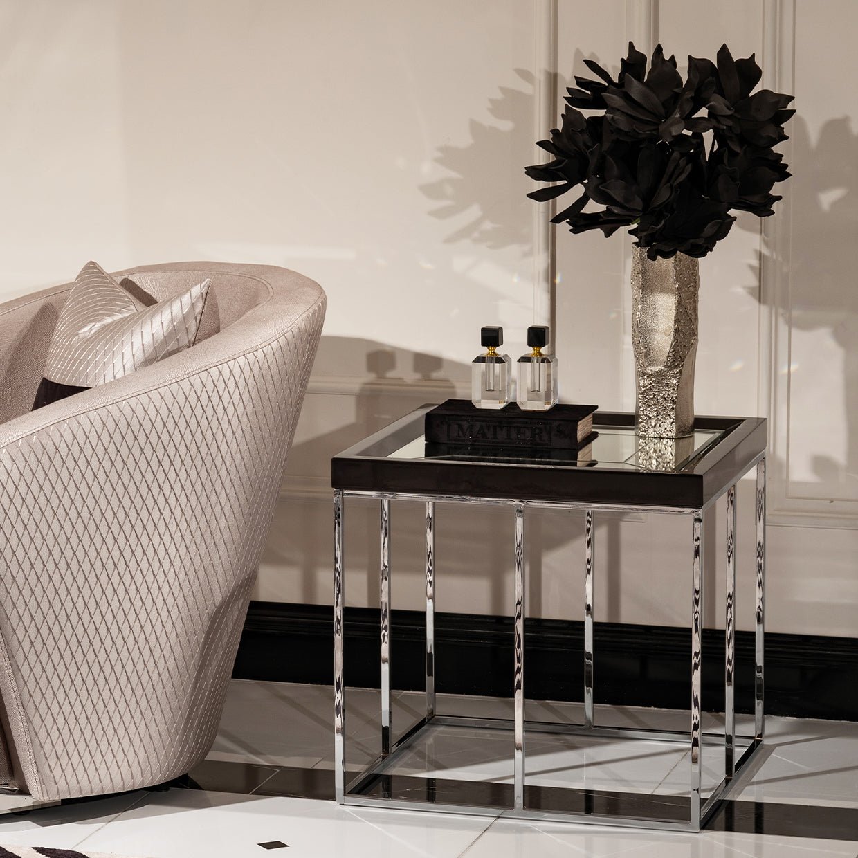 Carmela Side Table | Aico | Home Elegance USA