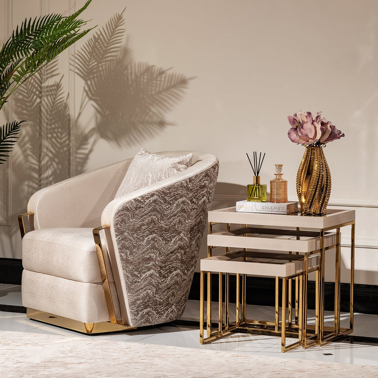 Carmela Nesting Table | Aico | Home Elegance USA