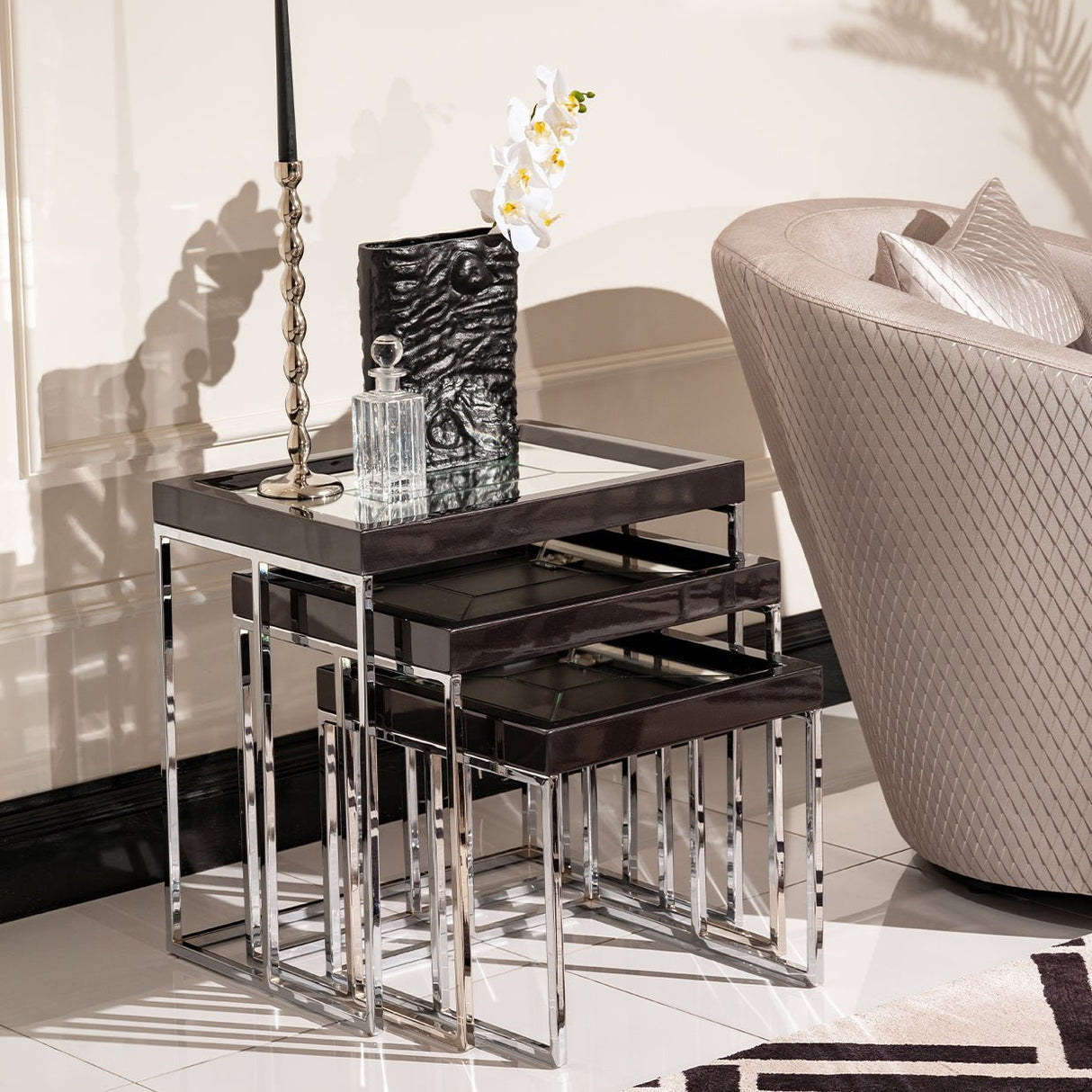 Carmela Nesting Table | Aico | Home Elegance USA