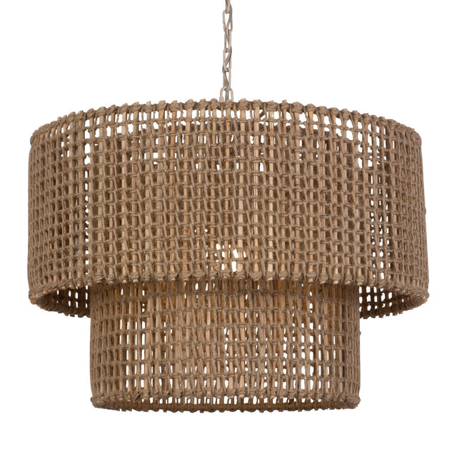 Biswas Woven Jute 1 Light Pendant | Uttermost | Home Elegance USA