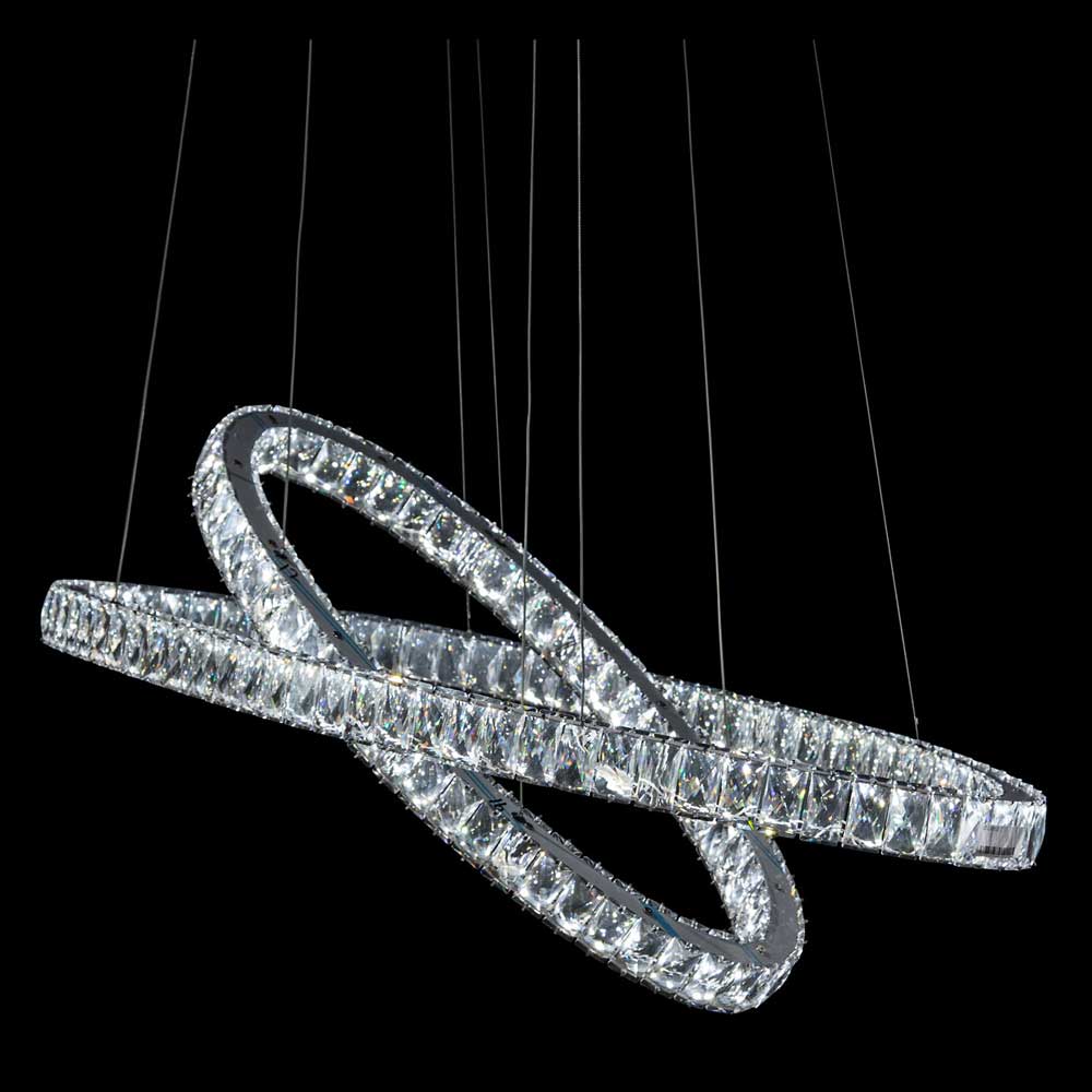 Crossover Led Chandelier Small - Lt - Ch802 | Aico | Home Elegance USA